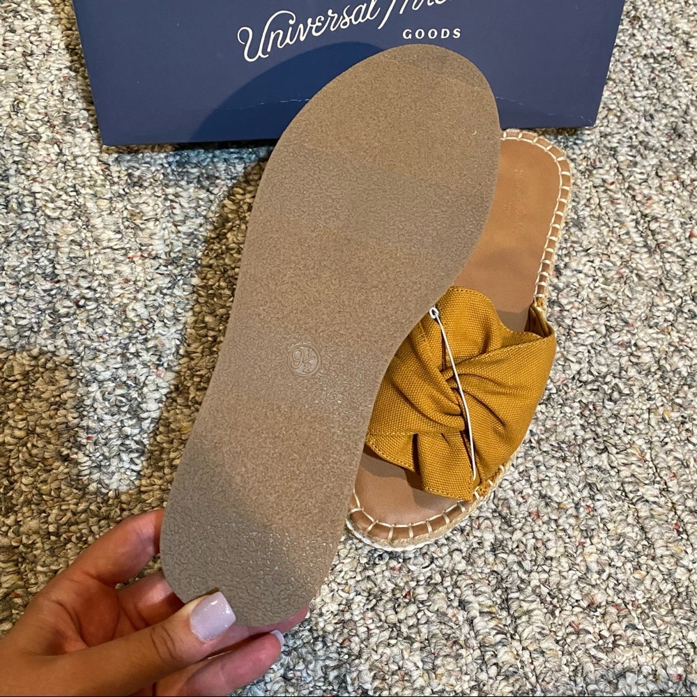 Yellow Knotted Espadrille Sandals - Picture 2 of 3